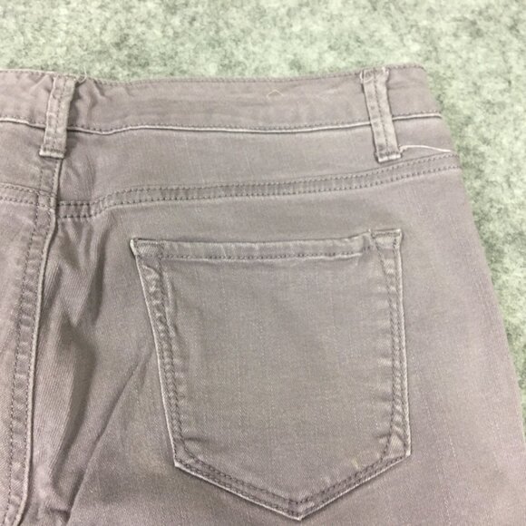 Adrienne Vittadini Jeans 10 30 Mid Rise Skinny Solid Dusty Purple Stretch Cotton - Picture 10 of 12